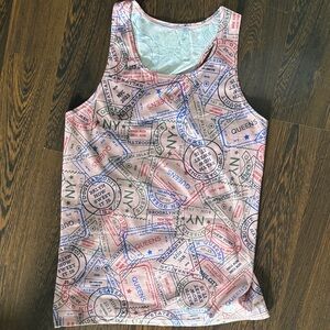 New Balance Pink and Blue Running Tank Top